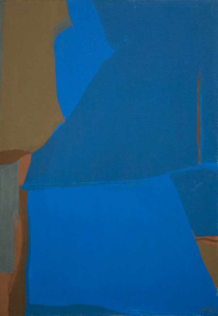Samia Halaby, Blue on Blue II