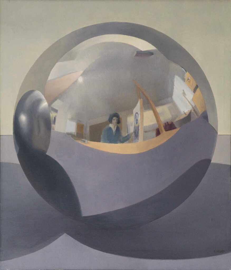 Samia Halaby, Mirror Sphere