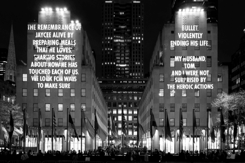 Jenny Holzer, Projections, New York City, 2019. 