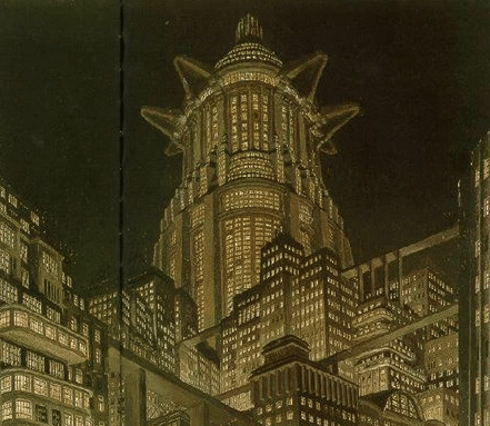 Erich Kettelhut, sketches for Metropolis
