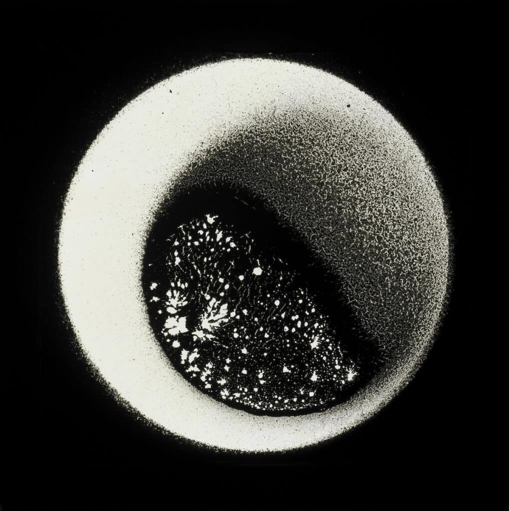 Aldo Tambellini, Lumagrams, 1965–68. Hand-painted glass slides. © The Aldo Tambellini Art Foundation