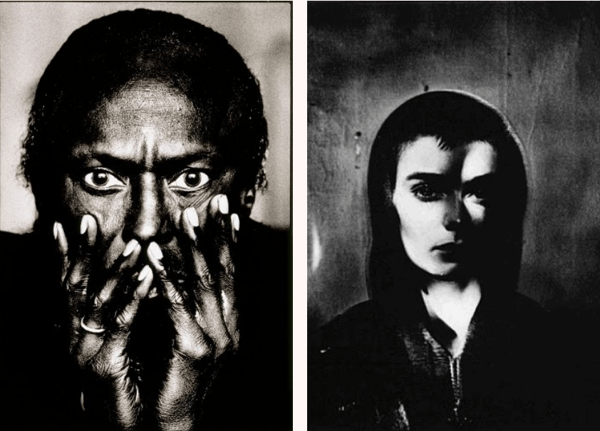 Anton Corbijn, Miles Davis Toronto, 1985 and Sinead O'Connor Spin Cover, 1990. © Anton Corbijn