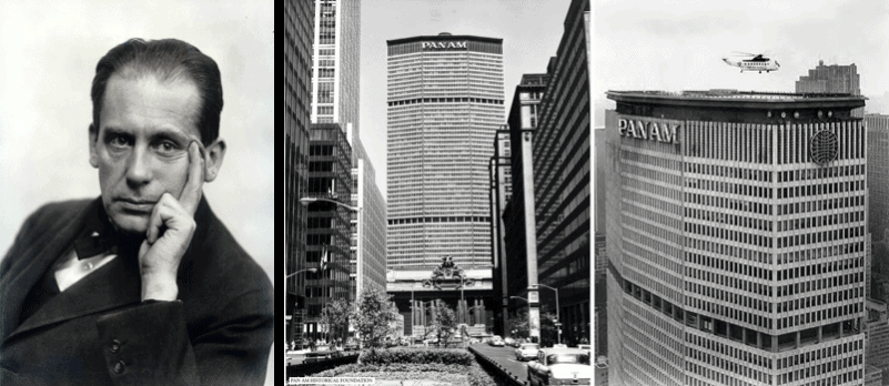 Left: Walter Gropius. Right: Pan Am Building