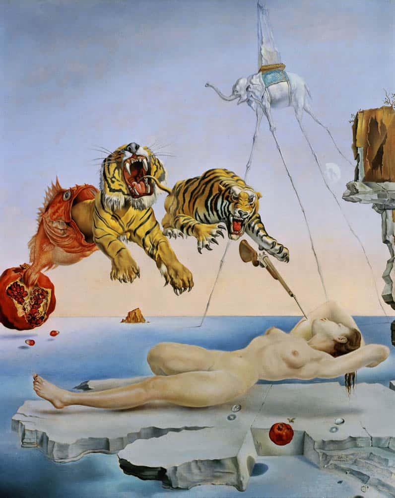 Salvador Dali, Dream Caused by the Flight of a Bee Around a Pomegranate a Second Before Awakening, 1944. Dreams