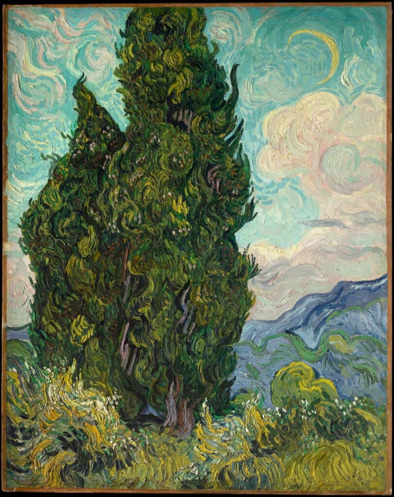 Vincent van Gogh, Cypresses, 1889.Jo van Gogh-Bonger