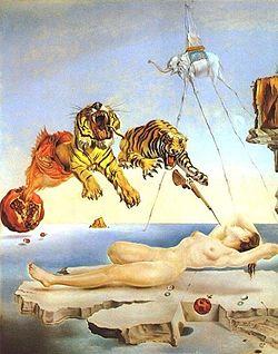 Salvador Dalí, Dream Caused by the Flight of a Bumblebee around a Pomegranate a Second Before Awakening