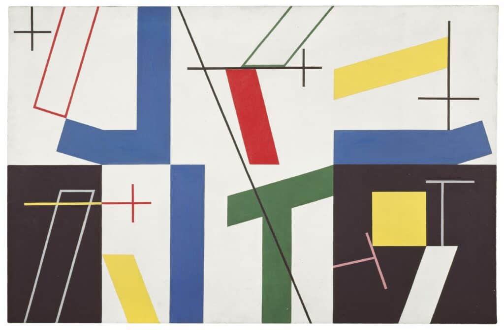 Sophie Taeuber-Arp, Six Spaces with Four Small Crosses
