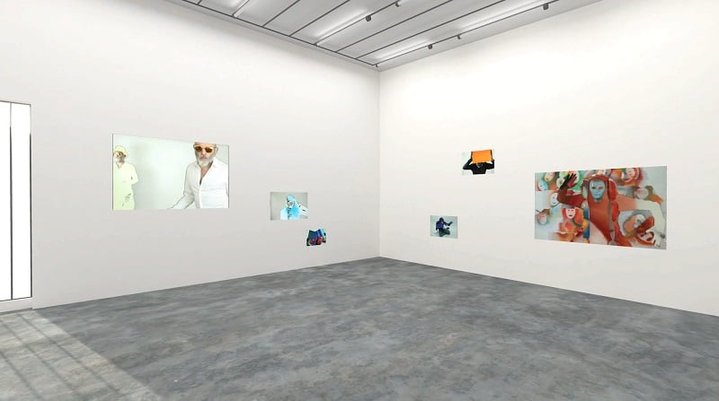 Virtual installation of the exhibition THE AMORALES BROTHERS by Carlos Amorales