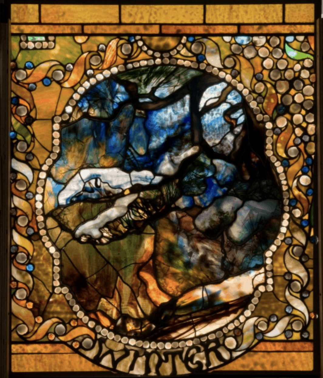 Tiffany glass is the core of the art of Louis Comfort Tiffany