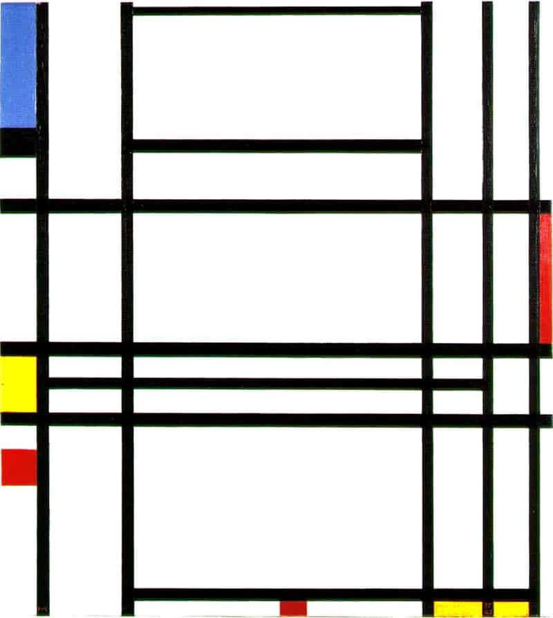 Composition No. 10. Piet Mondrian style