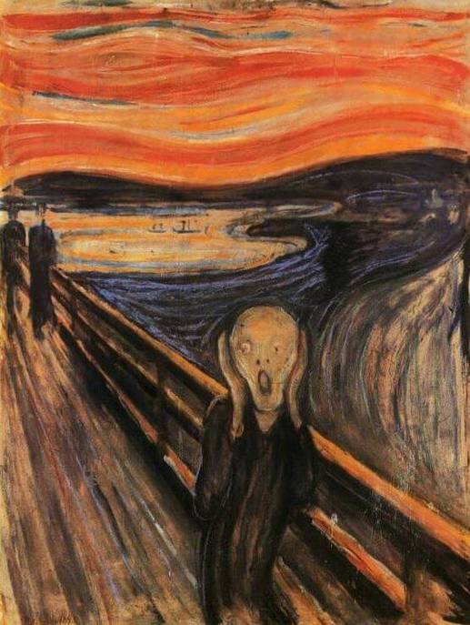 Edvard Munch - The Scream. Painting reproduced by Ashley Bassie