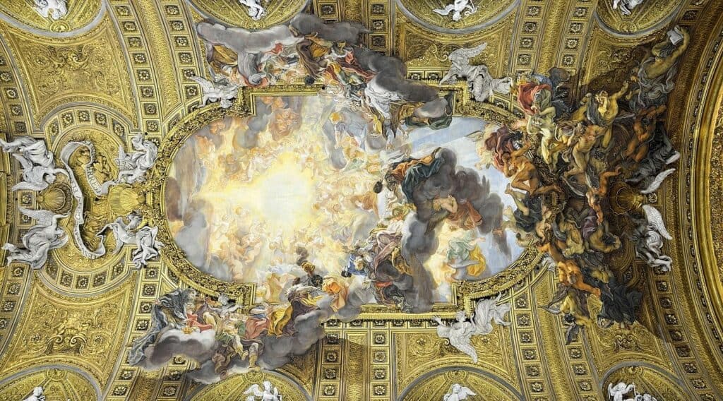 Baroque fresco painting by Giovanni Battista Gaulli