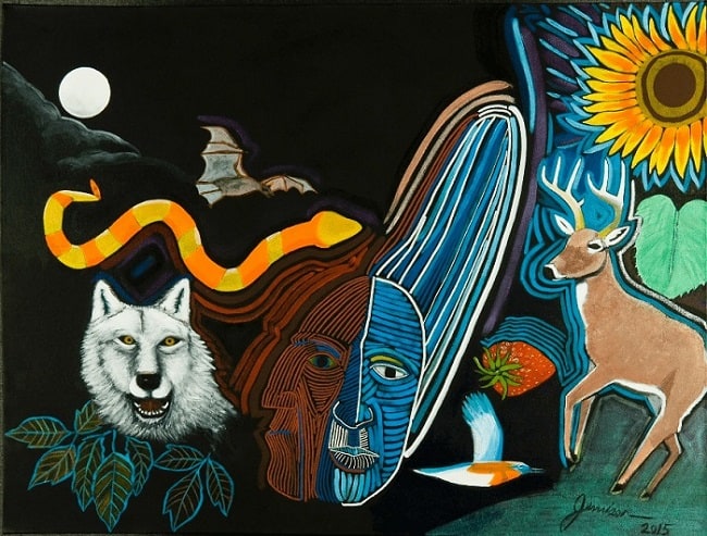 Contemporary Art Toronto - G. Peter Jemison, Creation Story White Wolf
