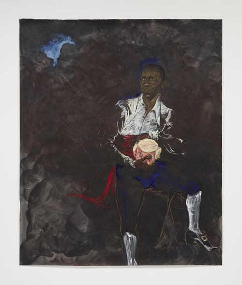 Kara Walker, Barack Obama as Othello "The Moor" With the Severed Head of Iago in a New and Revised Ending, 2019