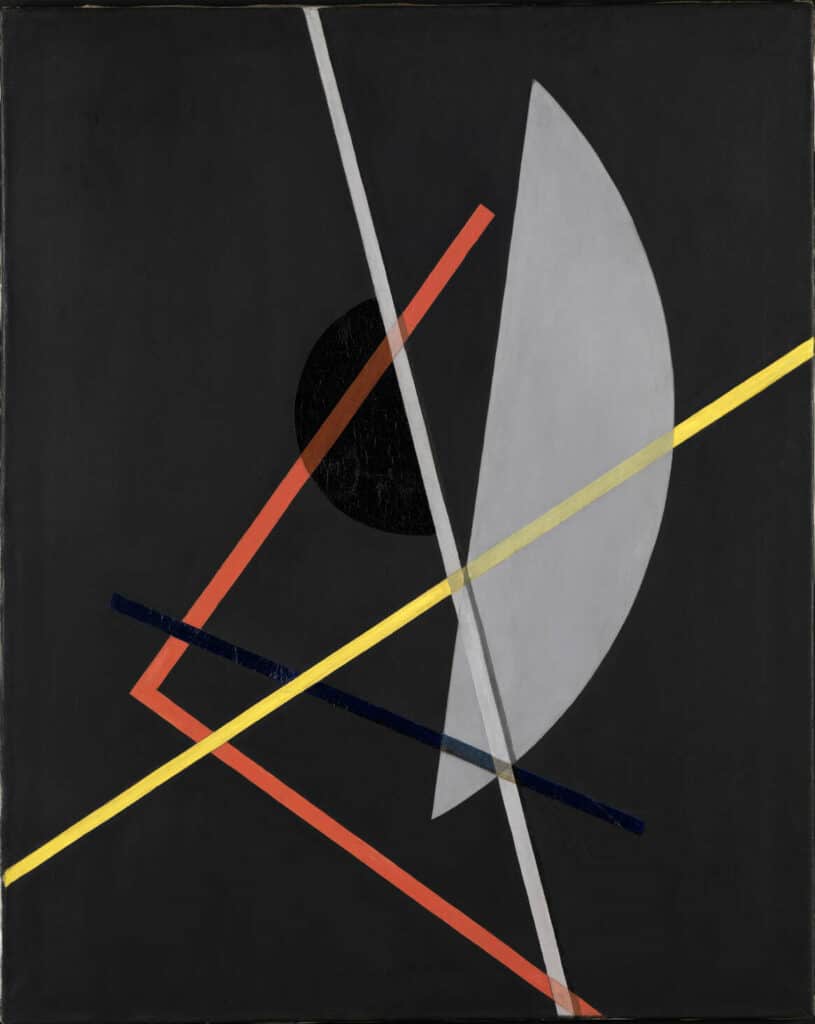 Painting by László Moholy-Nagy: E IV (Konstruktion VIII), 1922