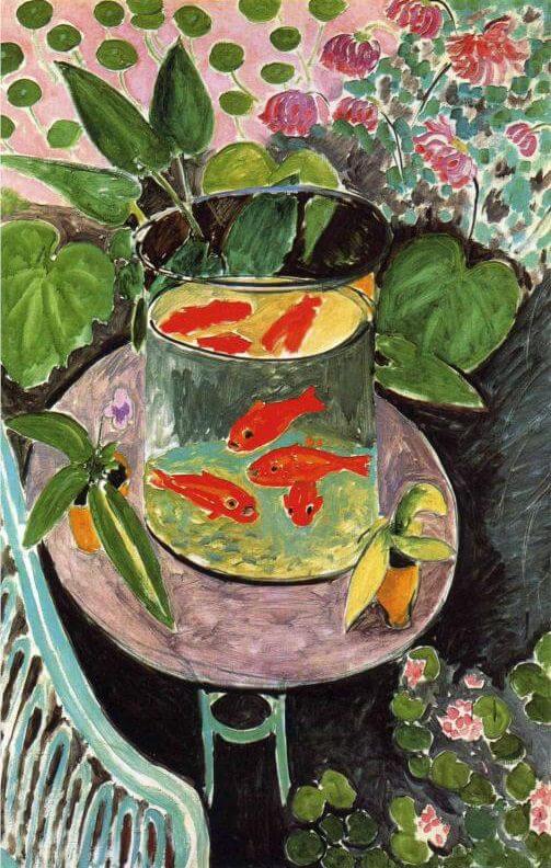 Goldfish by Henri Matisse, 1912. The fish was a symbol of peace and tranquility for the artist