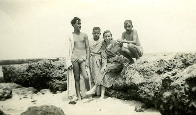 César Manrique with family and friends, ca. 1934.