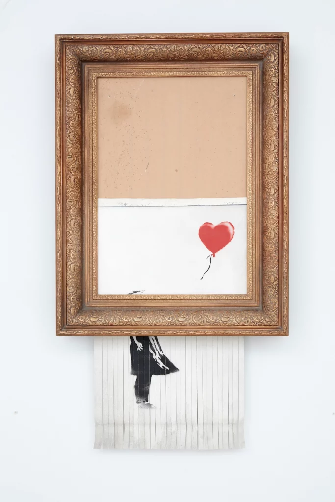 Love is in the Bin: the new name that Banksy gave to his shredded painting