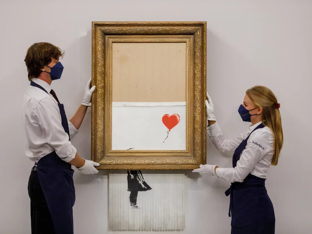 Banksy shredded painting: Love is in the Bin