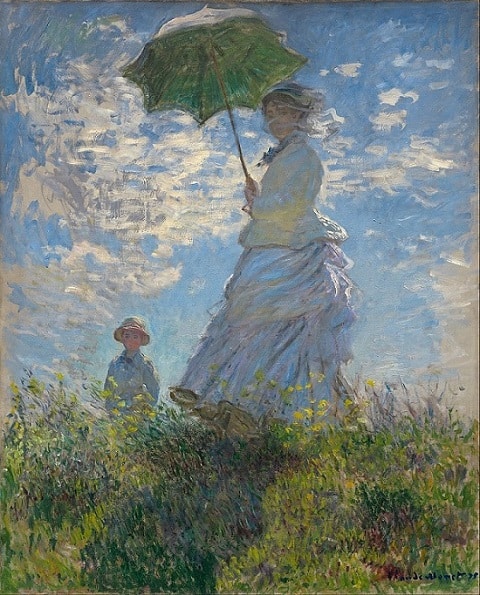 Claude Monet, Woman with a Parasol – Madame Monet and Her Son, 1875, National Gallery of Art, Washington D.C. 
