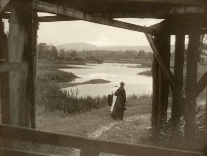 Untitled (Bridge at Canaan, Connecticut) by Margaret Watkins, an example of pictorial photography