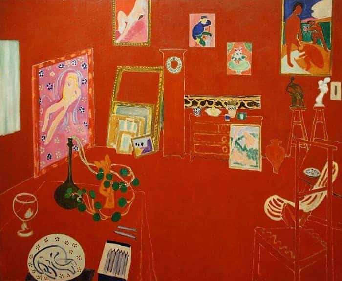 The Red Studio by Henri Matisse, revolutionized 20th-century art with his use of color. 