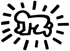 The Radiant Baby, one of Keith Haring's iconic pop art figures