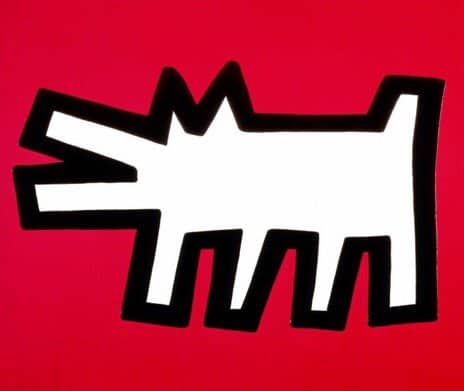 Barking dog, recurrent motif in the imagery of Keith Haring