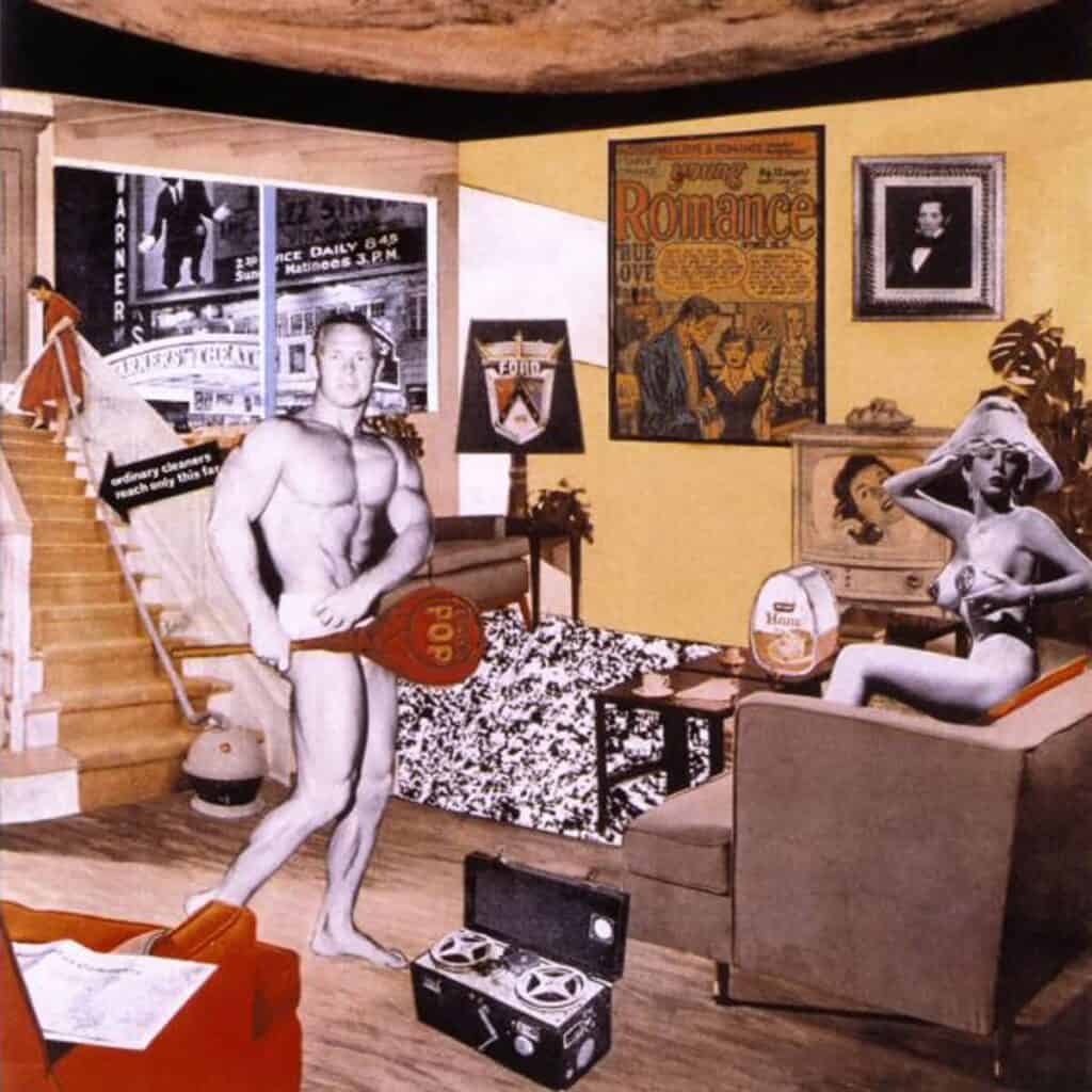 Iconic Pop Art collage by Richard Hamilton titled "Just what is it that makes today’s homes so different, so appealing?"