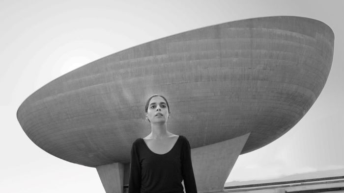 Video still from Shirin Neshat's work 'Roja'
