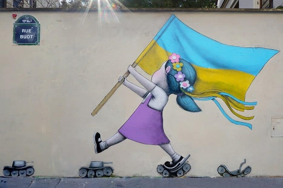 10 Poignant Works of Street Art Around The World in Support of Ukraine