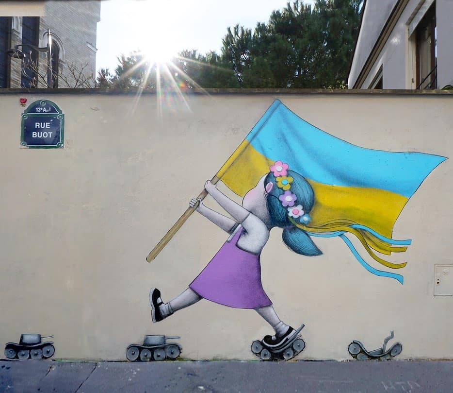 10 AntiWar Works of Street Art in Support of Ukraine