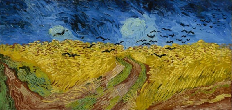 Wheatfield with Crows by Vincent van Gogh, one of the major representatives of Post-Impressionism.