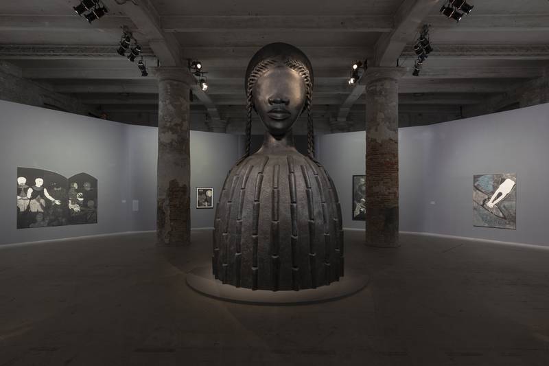 Installation view of Simone Leigh's Brick House at the Venice Biennale 2022