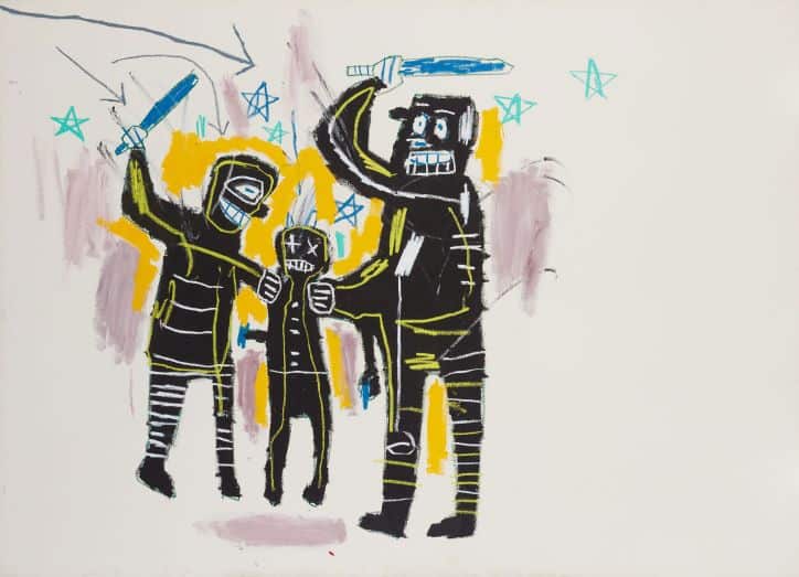Basquiat's drawing on view at 'Jean-Michel Basquiat: King Pleasure', one of our suggested art exhibitions for summer 2022