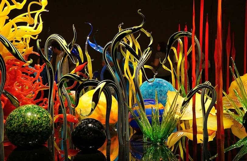 Example of blown glass sculpture by Dale Chihuly, a contemporary master of Glass Art