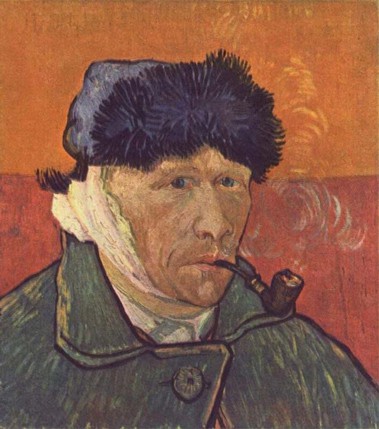 Vincent van Gogh, Bandaged Ear and Pipe