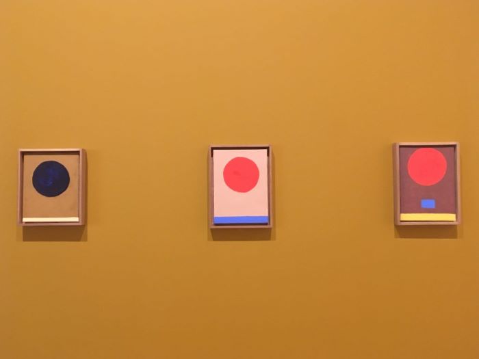 Exhibition view of Colour as Language, where works by Etel Adnan are compared to the ones of Van Gogh