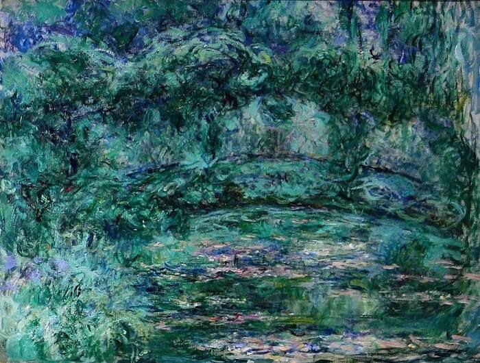 The Japanese Bridge by Claude Monet, an early example of modern abstract art