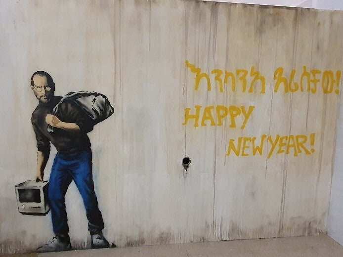 Banksy, The Son of a Migrant from Syria (Steve Jobs)