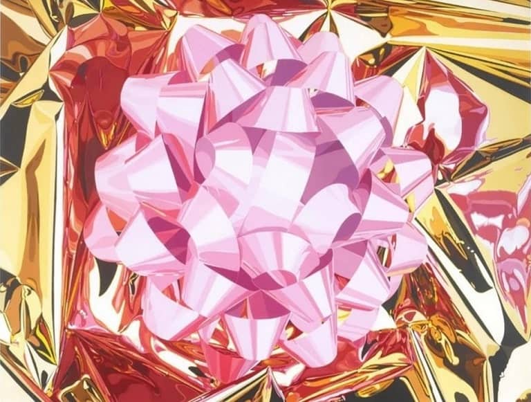 Pink Bow by Jeff Koons from the Celebration series