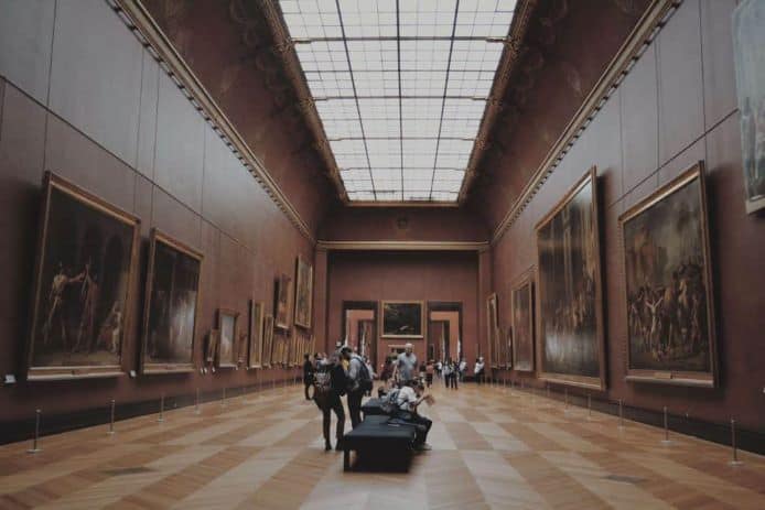Installation view at the Louvre