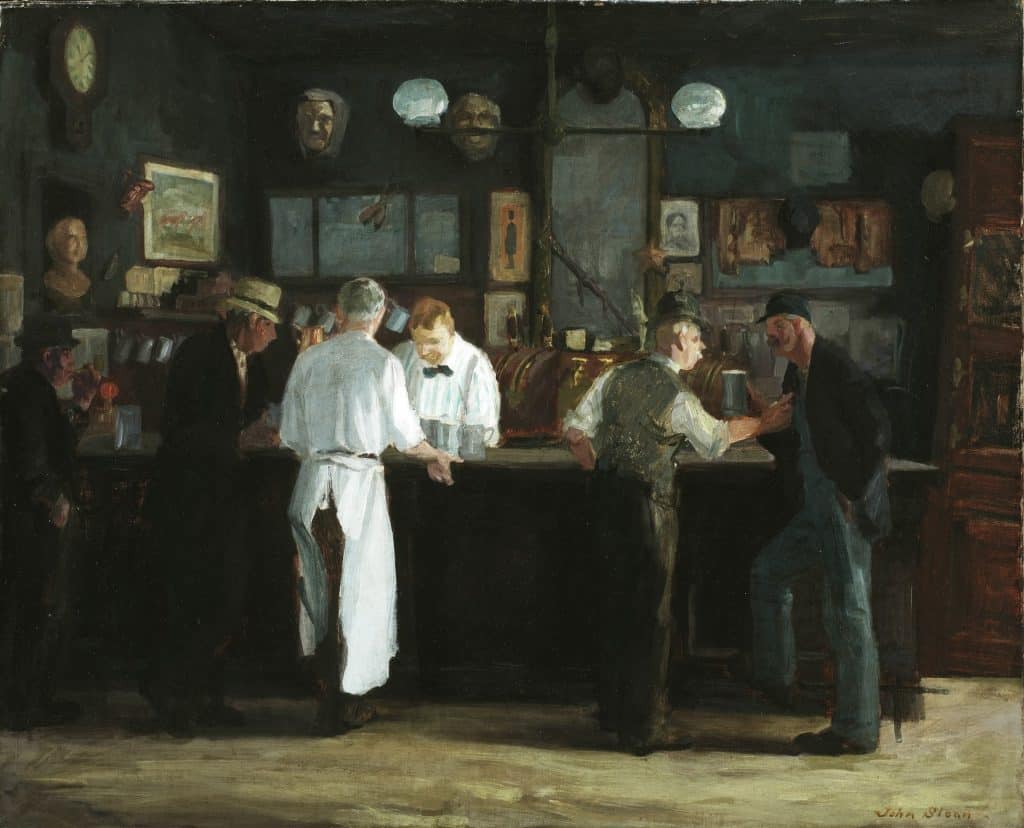 Painting by John Sloan - example of American Realism