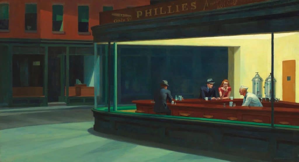 Painting by Edward Hopper - example of American Realism