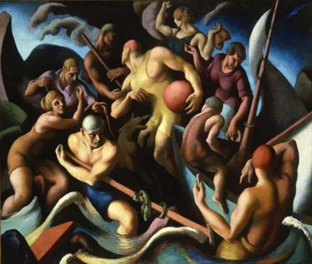 Painting by Thomas Hart Benton - example of American Realism
