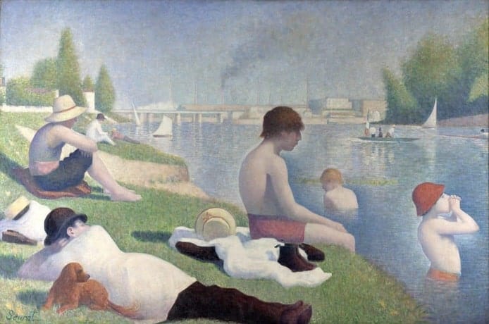 Bathers at Asnières, one of the most famous paintings by Georges Seurat