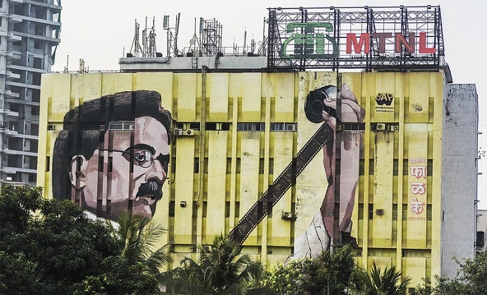 Mural of Dada Sahab Phalke in Bandra, Mumbai