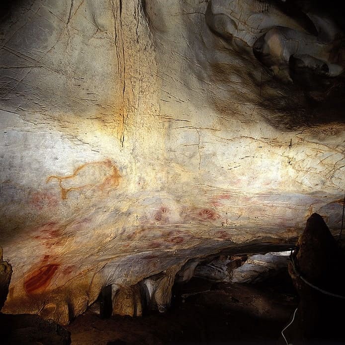 Interior de la Cueva del Castillo in Puente Viesgo, Cantabria, one of the must visit art destinations in 2023