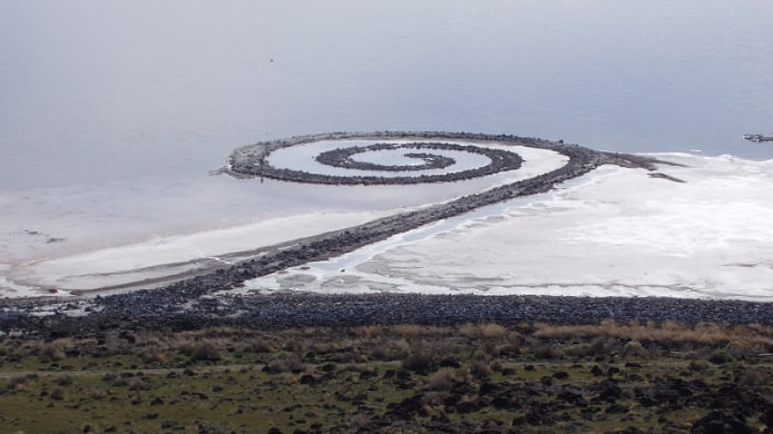 Spiral Jetty by Robert Smithson, photographed in 2005