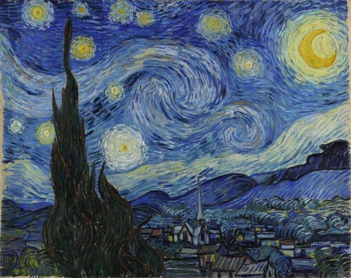 Vincent van Gogh, The Starry Night, 1889, on of the highlights of the exhibition Van Gogh’s Cypresses